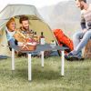 Folding Outdoor Camping Table with Carrying Bag for Picnics and Party - Gray