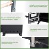 77.5*41*49cm black iron panel with chimney camping stove N001 - black