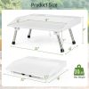 Portable Folding Fish Fillet Table with Knife Slots for Travel - White - Camping Supplies