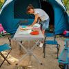 4-6 Person Portable Aluminum Camping Table with Carrying Bag - Gray