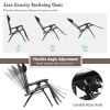 2 Pieces Folding Patio Rattan Zero Gravity Lounge Chair - Light Brown
