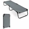 Outdoor Folding Camping Bed for Sleeping Hiking Travel - Gray