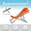 Portable Beach Chair Set of 2 with Headrest - Orange