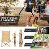 Folding Camping Chair with 2-Level Adjustable Backrest - As pic show - 1pcs
