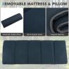 Folding Retractable Travel Camping Cot with Mattress and Carry Bag - Blue