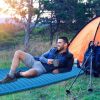 3 Inch Thick Inflatable Waterproof Camping Sleeping Pad - Blue