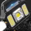 Portable Camping Fishing Multi-Modes Solar Powered USB Rechargeable Light - Black B - Flashlights