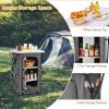 Folding Camping Storage Cabinet with 3 Shelves and Carry Bag - M
