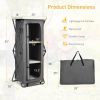 Folding Camping Storage Cabinet with 3 Shelves and Carry Bag - Gray