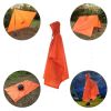 Multi-Usage Lightweight Hooded Rain Poncho Picnic Mat Blanket Sun Shelter - Orange - Camping supplies
