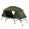 84.6*34.5*49.2in Collapsible Camping Tent with An Integrated Cot Green - as picture