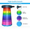 Portable Telescopic Stool, Camping Stool, Adjustable Collapsible Folding Chair - Blue