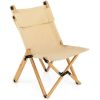 Folding Camping Chair with 2-Level Adjustable Backrest - As pic show - 1pcs