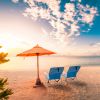 56*60*63cm Load-Bearing 100kg Blue Oxford Cloth White Iron Frame Beach Chair - Blue