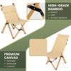 Folding Camping Chair with 2-Level Adjustable Backrest - As pic show - 2pcs