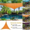 Waterproof Sunscreen Shelter Triangle Cover for Playground Outdoor - Orange - 4 x 4 x 4 m
