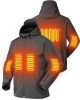 Heated Jacket for Men Soft Shell Heating Hood Jacket ANTARCTICA GEAR Winter Coat For Hunting Camping Climbing  - Grey - L