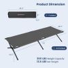 Adults Kids Folding Camping Cot - Gray