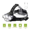 Rechargeable Headlamp for Camping Cycling Hiking Hunting - As pic show - Headlamp