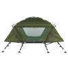 84.6*34.5*49.2in Collapsible Camping Tent with An Integrated Cot Green - as picture