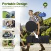 Folding Heavy-Duty Aluminum Camping Table with Carrying Bag - Black
