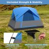 3 Person Outdoor Camping Tent with Removable Floor Mat for Camping Hiking Traveling - Blue