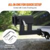 Trailer Receiver Hitch Extender Extension Adapter with Hitch Pin - Black - 6-1/2 inch