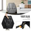Oversized Foldable Leisure Camping Chair with Sturdy Iron Frame - Gray
