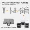 Camping portable island platform-Gray - as picture
