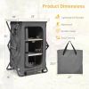 Folding Camping Storage Cabinet with 3 Shelves and Carry Bag - M
