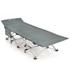 28.5 Inch Extra Wide Sleeping Cot for Adults with Carry Bag - Gray