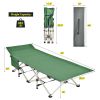 28.5 Inch Extra Wide Sleeping Cot for Adults with Carry Bag - Green