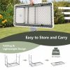Folding Fish Cleaning Table with Sink and Faucet for Dock Picnic - White
