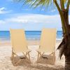 Folding Camping Chair with 2-Level Adjustable Backrest - As pic show - 2pcs