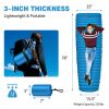 3 Inch Thick Inflatable Waterproof Camping Sleeping Pad - Blue